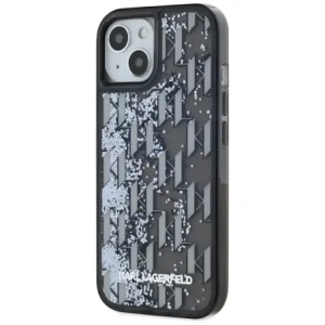 Buy Karl Lagerfeld Liquide Glitter Monogram Gradient Apple iPhone 15 black - KLD22020 - {ean13} - Home Screen Store Europe