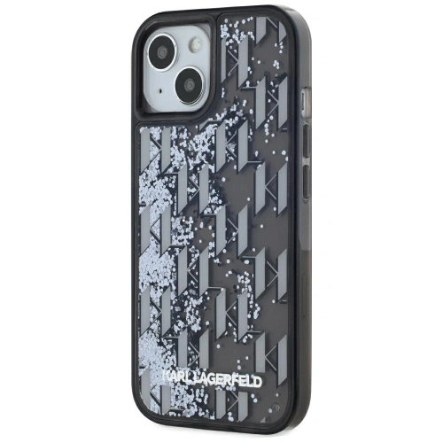 Kup Karl Lagerfeld Tekutý třpytivý monogramový gradient Apple iPhone 15 černý - KLD22020 - {ean13} - Sklep Home Screen