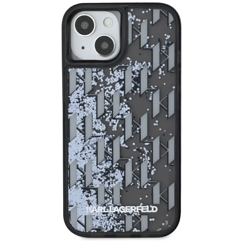 Kup Karl Lagerfeld Tekutý třpytivý monogramový gradient Apple iPhone 15 černý - KLD22020 - {ean13} - Sklep Home Screen