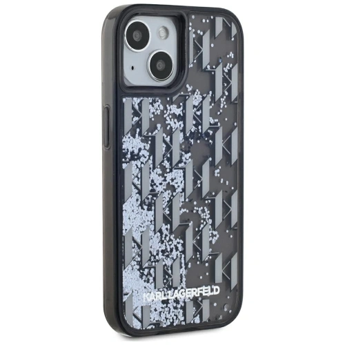Kup Karl Lagerfeld Tekutý třpytivý monogramový gradient Apple iPhone 15 černý - KLD22020 - {ean13} - Sklep Home Screen