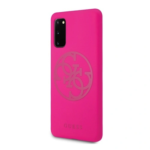 Kup Etui Guess GUHCS62LS4GFU Samsung Galaxy S20 fuksja/fuchsia hard case Silicone 4G Tone On Tone - GUE523FKS - {ean13} - Sklep Home Screen