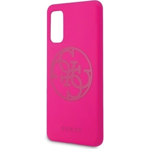 Kup Etui Guess GUHCS62LS4GFU Samsung Galaxy S20 fukszia/fuchsia kemény tok Szilikon 4G Tone On Tone - GUE523FKS - {ean13} - Sklep Home Screen