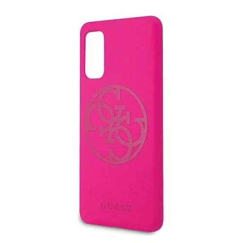 Kup Etui Guess GUHCS62LS4GFU Samsung Galaxy S20 fuksja/fuchsia hard case Silicone 4G Tone On Tone - GUE523FKS - {ean13} - Sklep Home Screen