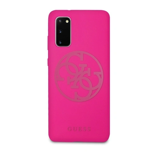 Kup Etui Guess GUHCS62LS4GFU Samsung Galaxy S20 fuksja/fuchsia hard case Silicone 4G Tone On Tone - GUE523FKS - {ean13} - Sklep Home Screen