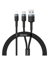 USB / USB Type C - Lightning Baseus Cafule PD 18W 2,4A 480 Mbps 1,2m (fekete-szürke)