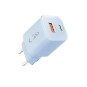 Kup Ładowarka sieciowa Tech-Protect NCM33W 2-port USB-A, USB-C Network Charger PD 33W / QC3.0 Baby Blue - THP4121 - {ean13} - Sklep Home Screen