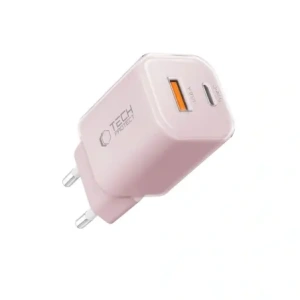 Kup Ładowarka sieciowa Tech-Protect NCM33W 2-port USB-A, USB-C Network Charger PD 33W / QC3.0 Baby Pink - THP4122 - {ean13} - Sklep Home Screen