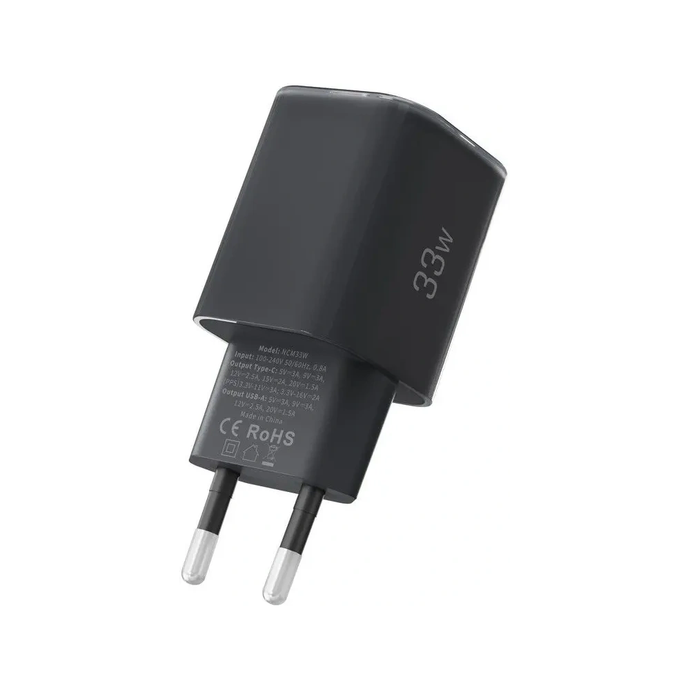 Ładowarka sieciowa Tech-Protect NCM33W 2-port USB-A, USB-C Network Charger PD 33W / QC3.0 Black