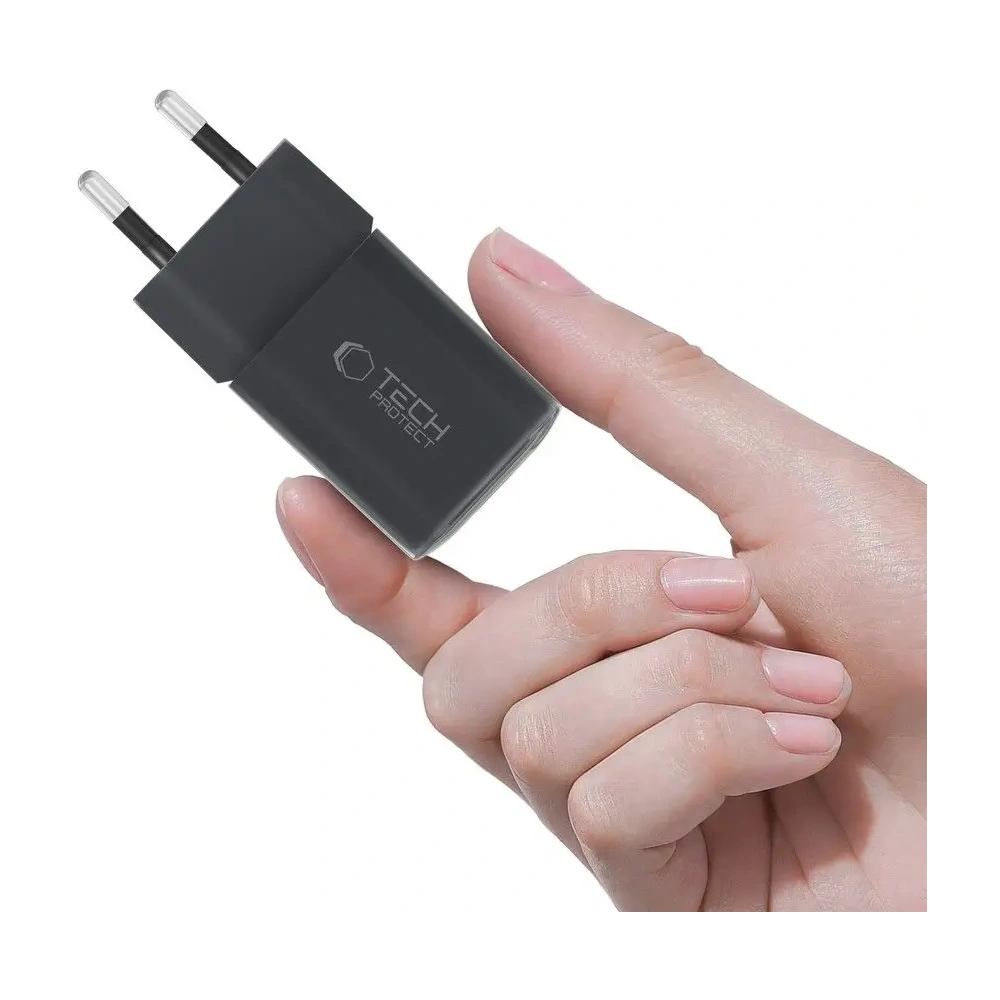Ładowarka sieciowa Tech-Protect NCM33W 2-port USB-A, USB-C Network Charger PD 33W / QC3.0 Black