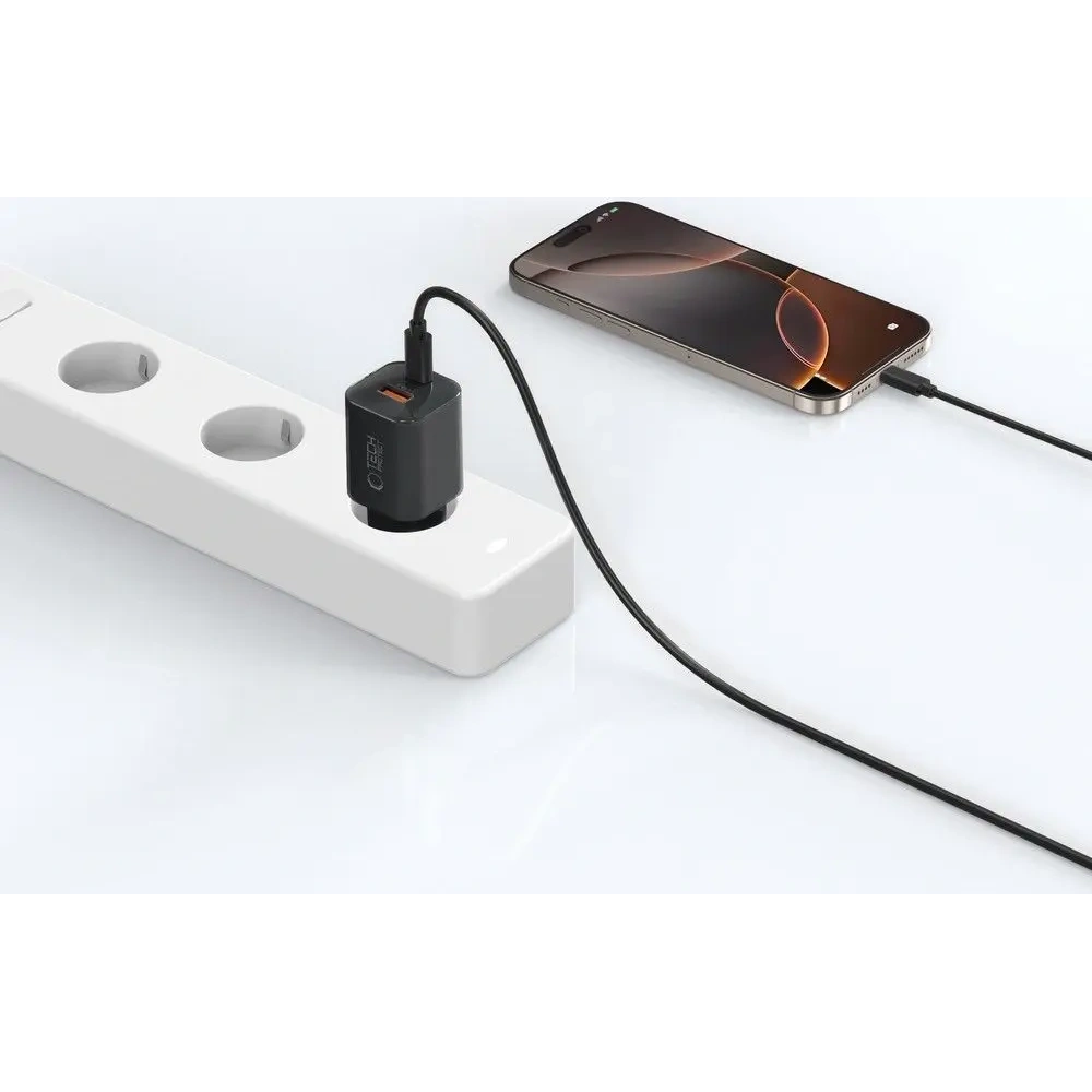 Ładowarka sieciowa Tech-Protect NCM33W 2-port USB-A, USB-C Network Charger PD 33W / QC3.0 Black