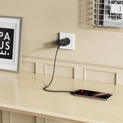 Kup Tech-Protect NCM33W Încărcător de rețea cu 2 porturi USB-A, USB-C PD 33W / QC3.0 Negru - THP4124 - {ean13} - Sklep Home Screen