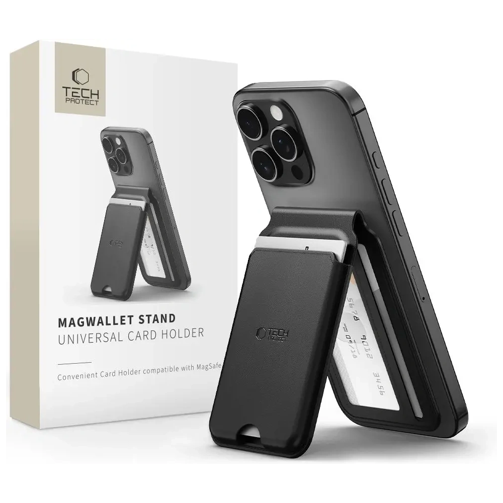 Podstawka Tech-Protect Magwallet Stand MagSafe Universal Magnetic Card Holder Black