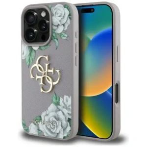 Kup Etui Guess Grained Roses Big 4G logo do Apple iPhone 16 Pro Max fioletowy - GUE4534 - {ean13} - Sklep Home Screen