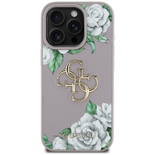 Kup Etui Guess Grained Roses Big 4G logo do Apple iPhone 16 Pro Max fioletowy - GUE4534 - {ean13} - Sklep Home Screen