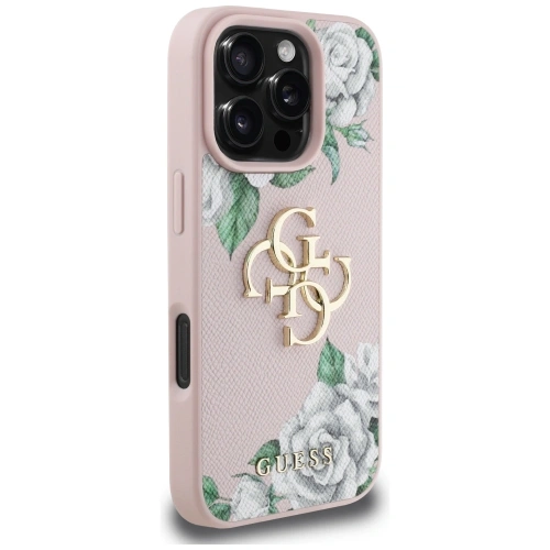 Kup Etui Guess Grained Roses Big 4G logo do Apple iPhone 16 Pro Max różowy - GUE4536 - {ean13} - Sklep Home Screen