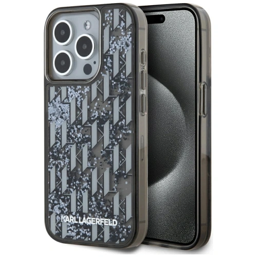 Kup Karl Lagerfeld Tekutý třpytivý monogram gradient Apple iPhone 15 Pro Max černý - KLD22022 - {ean13} - Sklep Home Screen