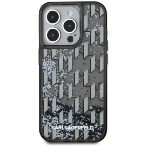 Kup Karl Lagerfeld Liquide Glitter Monogram Gradient Apple iPhone 15 Pro Max negru - KLD22022 - {ean13} - Sklep Home Screen