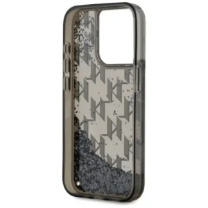 Kup Karl Lagerfeld Flüssiger Glitzer Monogram Farbverlauf Apple iPhone 15 Pro Max schwarz - KLD22022 - {ean13} - Sklep Home Screen
