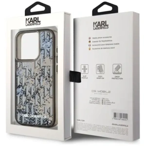 Kup Karl Lagerfeld Liquide Glitter Monogram Gradient Apple iPhone 15 Pro Max negru - KLD22022 - {ean13} - Sklep Home Screen