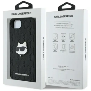 Kup Karl Lagerfeld Monogram Choupette Kopf Pin Apple iPhone 16e schwarz - KLD22023 - {ean13} - Sklep Home Screen