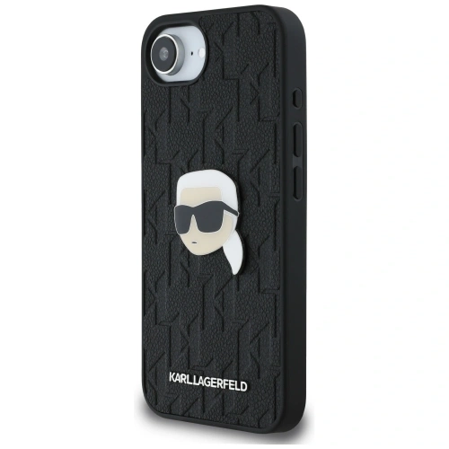 Kup Karl Lagerfeld Monogram Karl Head Pin Apple iPhone 16e negru - KLD22024 - {ean13} - Sklep Home Screen
