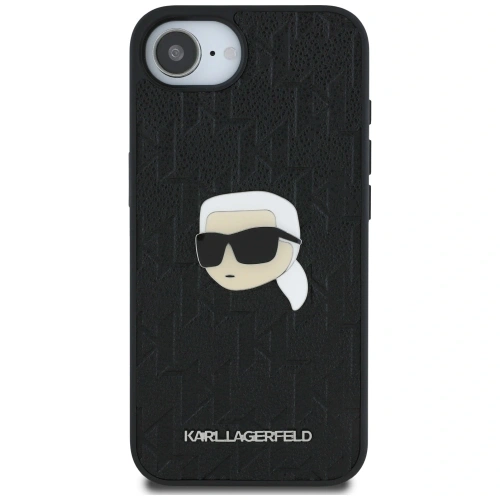 Kup Karl Lagerfeld Monogram Karl Head Pin Apple iPhone 16e negru - KLD22024 - {ean13} - Sklep Home Screen