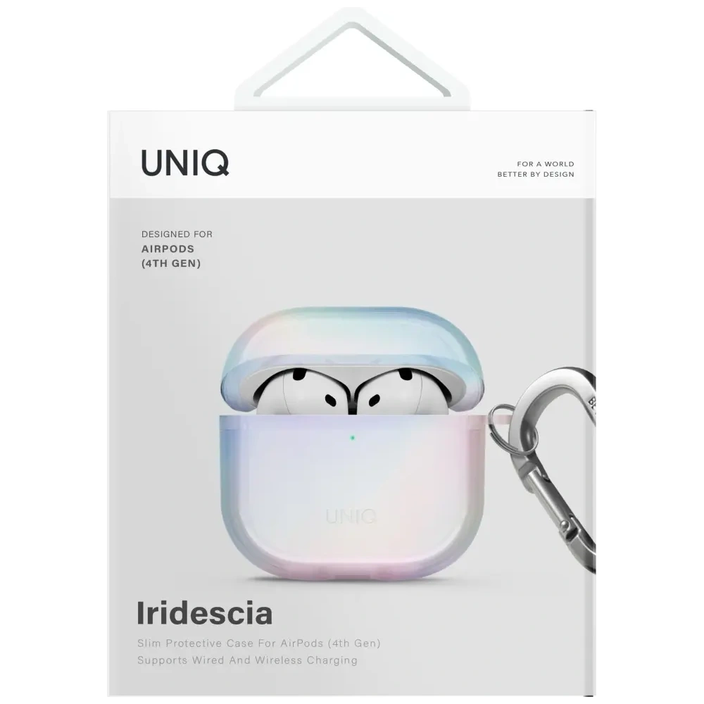 Etui UNIQ Iridescia do Apple AirPods 4 Hang Case holo quartz