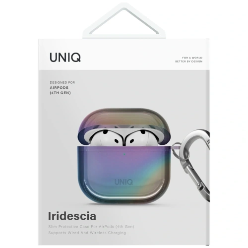 Kup Etui UNIQ Iridescia do Apple AirPods 4 Hang Case midnight quartz - UNIQ1529 - {ean13} - Sklep Home Screen