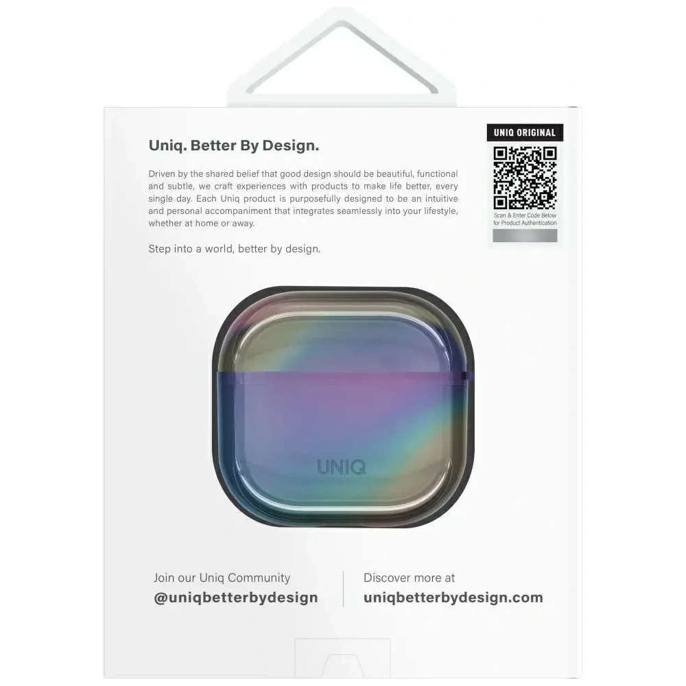 Etui UNIQ Iridescia do Apple AirPods 4 Hang Case midnight quartz