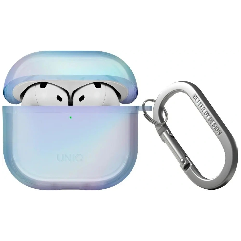 Etui UNIQ Iridescia do Apple AirPods 4 Hang Case niebieski