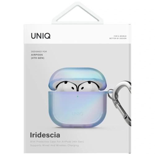 Kup Etui UNIQ Iridescia do Apple AirPods 4 Hang Case niebieski - UNIQ1530 - {ean13} - Sklep Home Screen