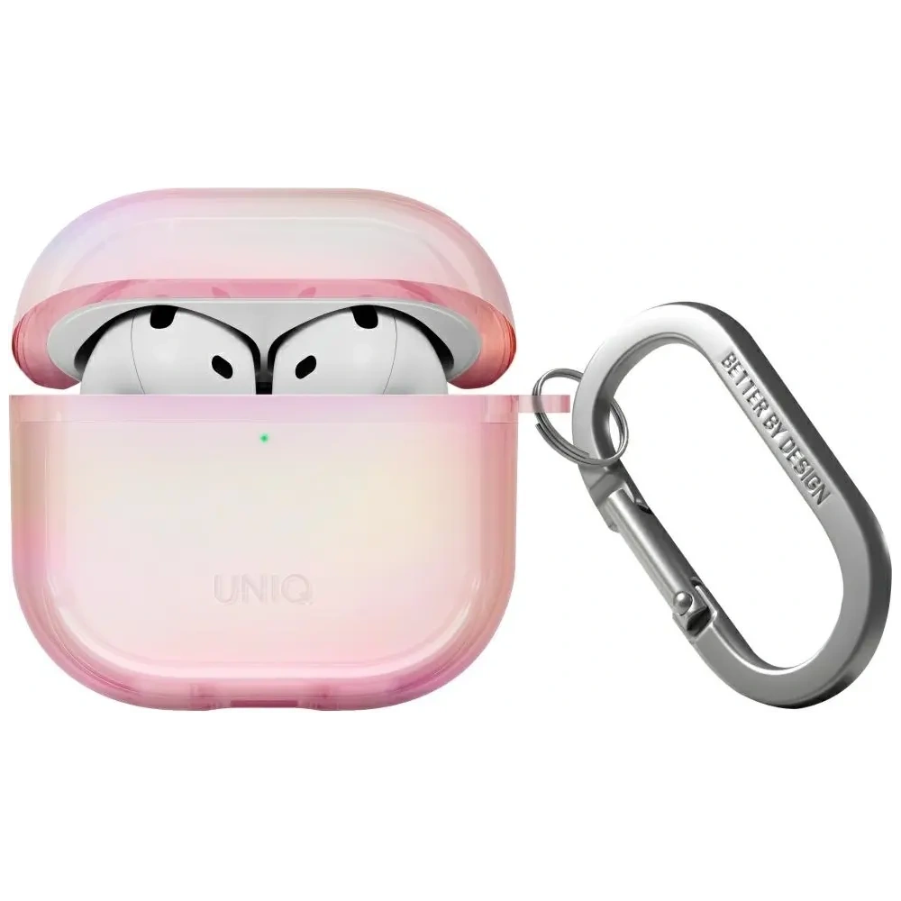 Etui UNIQ Iridescia do Apple AirPods 4 Hang Case pink prism