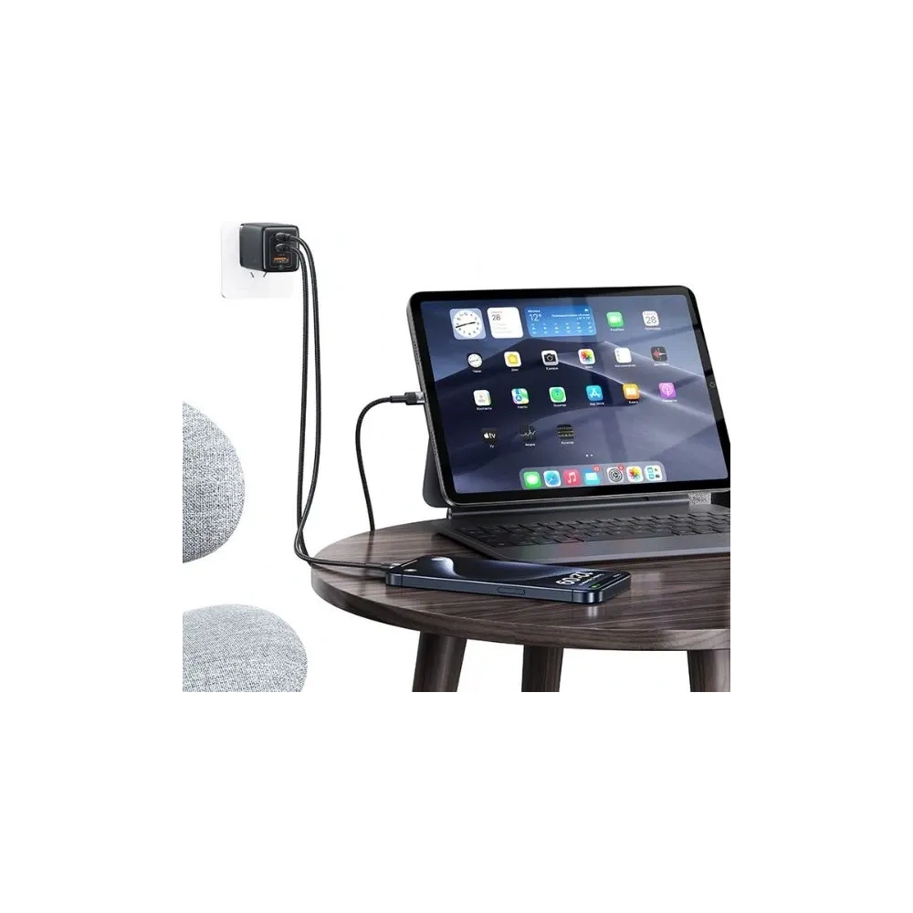 Kabel USAMS USB-C na USB-C set 30szt. 60W 1,2m pleciony SJ724ZJ01 (US-SJ724 )