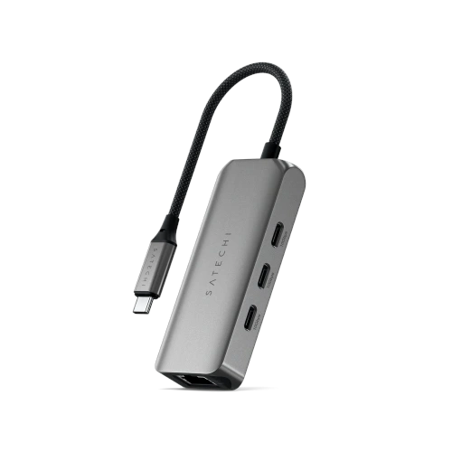 Kup Satechi 4v1 USB-C / 3xUSB-C 3.2 gen2 10Gbps, 2.5 Gigabit Ethernet (vesmírně šedá) - STH3C25EM - {ean13} - Sklep Home Screen