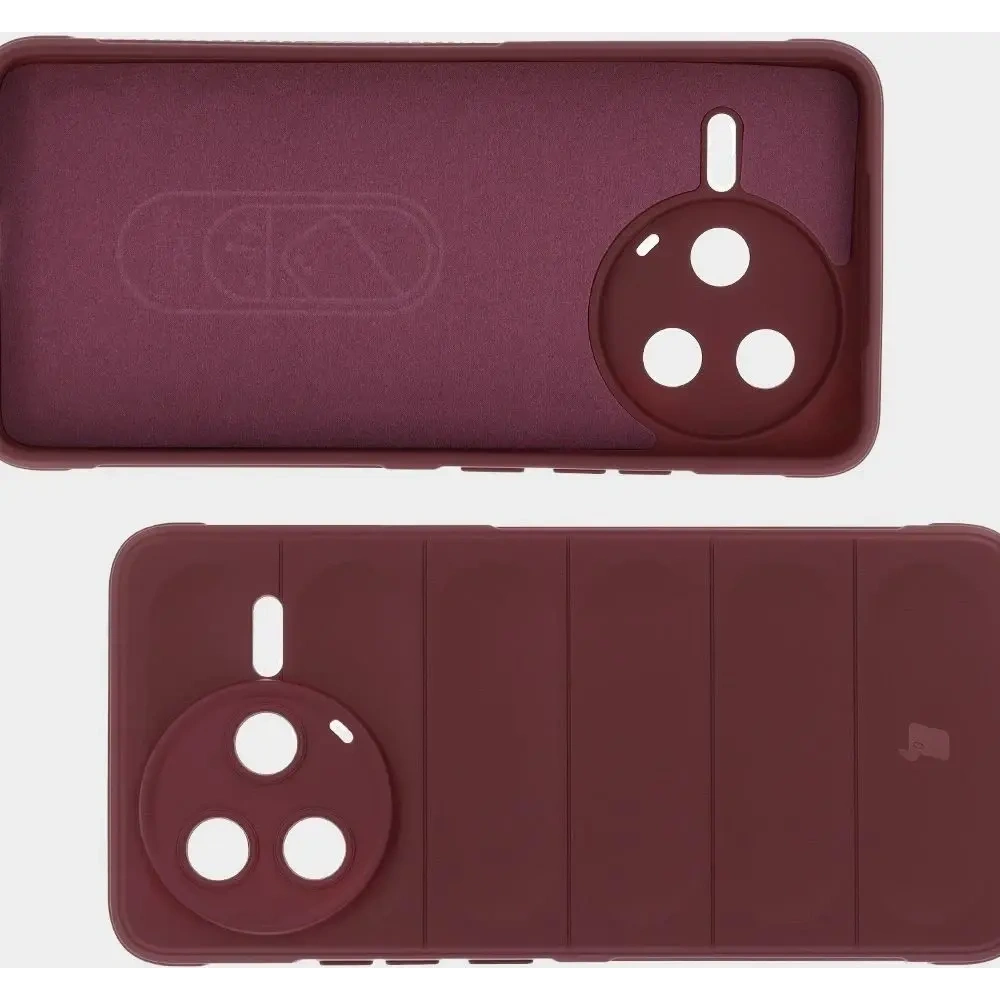 Pancerne etui Bizon Case Tur do Xiaomi Poco F7 Pro burgundowe