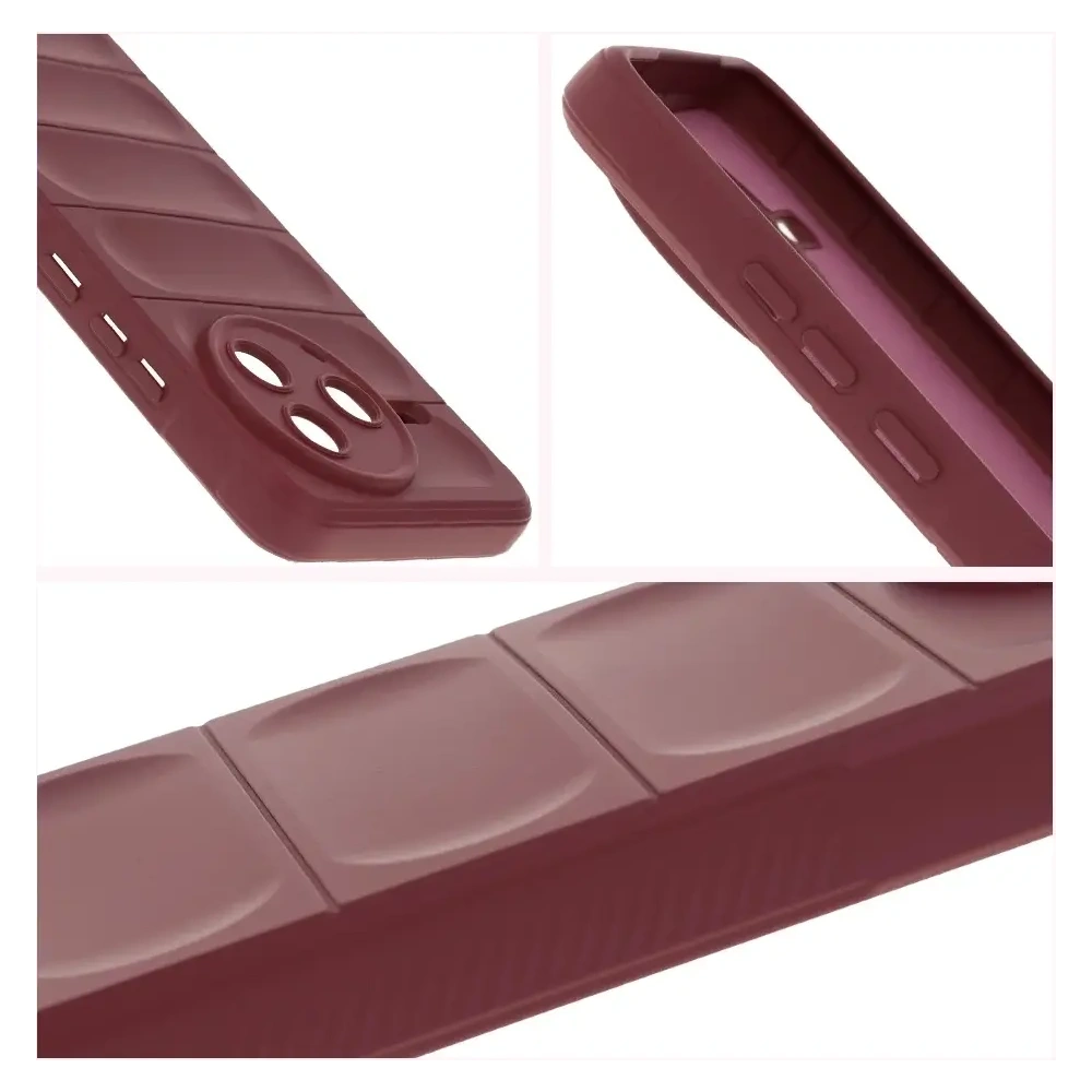 Pancerne etui Bizon Case Tur do Xiaomi Poco F7 Pro burgundowe