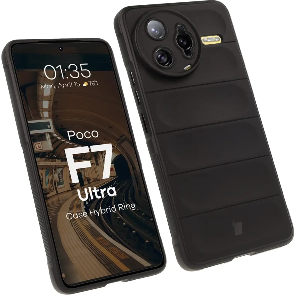 Pancerne etui Bizon Case Tur do Xiaomi Poco F7 Ultra czarne