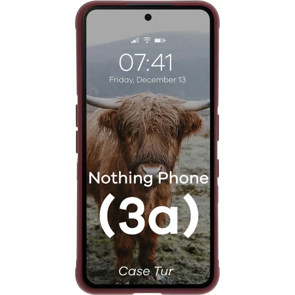 Pancerne etui Bizon Case Tur do Nothing Phone (3a) burgundowe