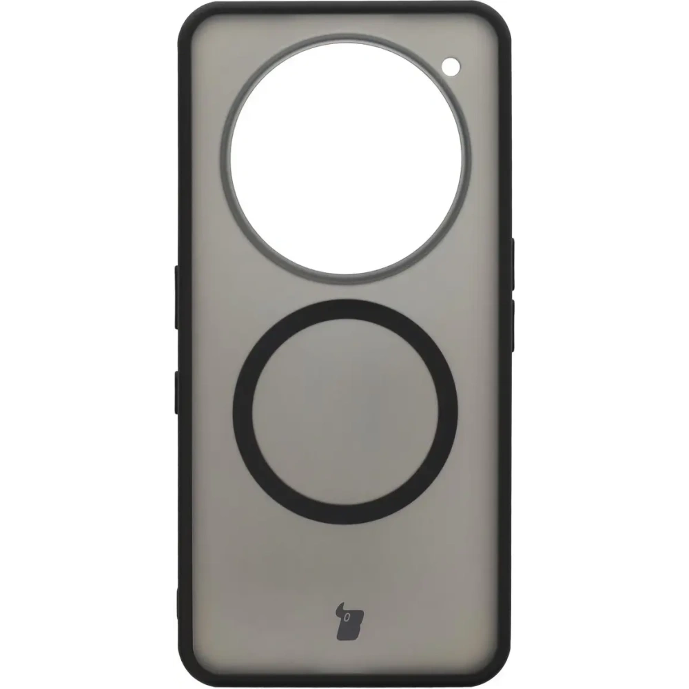 Etui z pierścieniem magnetycznym Bizon Case MatteO do Nothing Phone (3a) Pro przydymione-czarne
