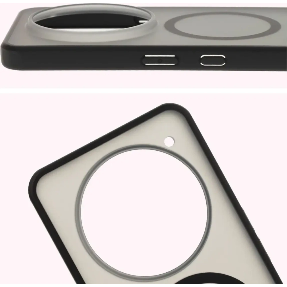 Etui z pierścieniem magnetycznym Bizon Case MatteO do Nothing Phone (3a) Pro przydymione-czarne