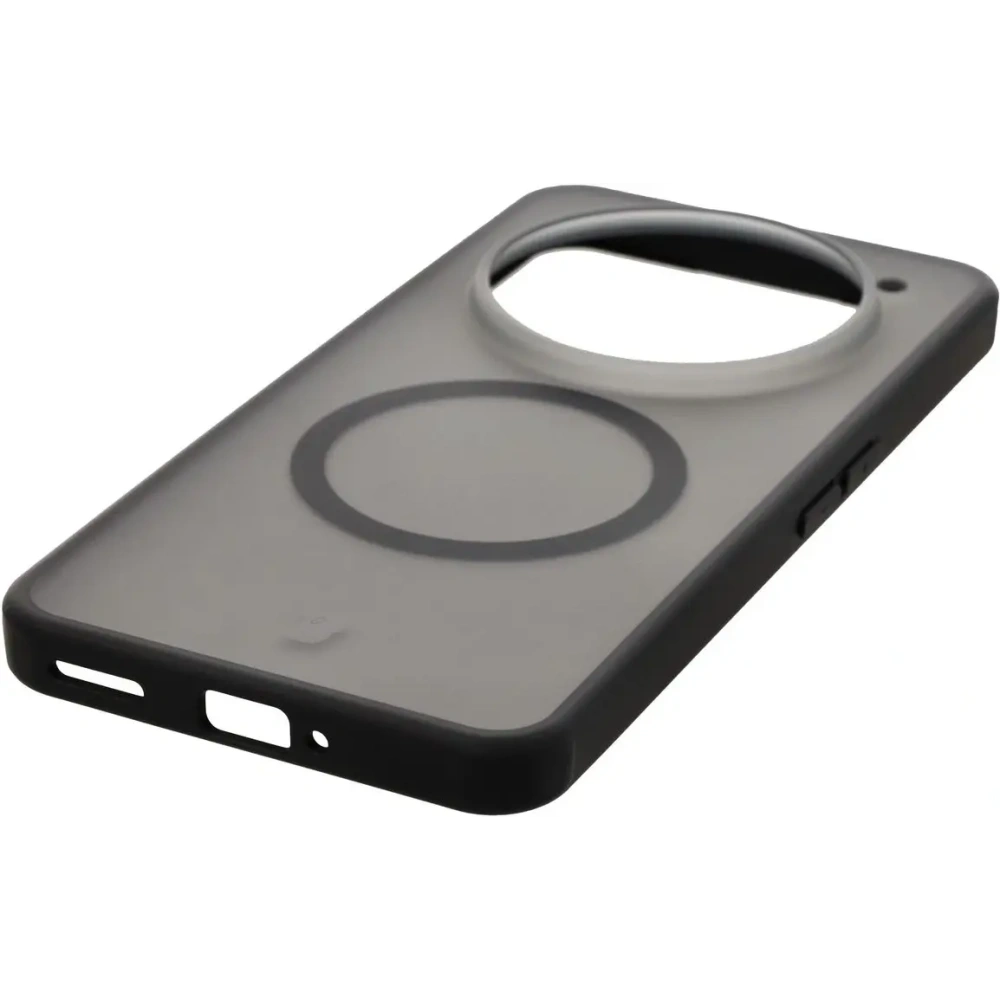 Etui z pierścieniem magnetycznym Bizon Case MatteO do Nothing Phone (3a) Pro przydymione-czarne