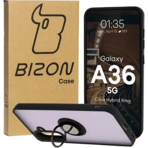 Buy Bizon Case Hybrid Ring Samsung Galaxy A36 5G smoky with a black frame - BIZ9055 - {ean13} - Home Screen Store Europe