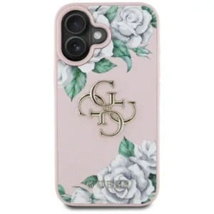 Buy Guess Grained Roses Big 4G logo Apple iPhone 16 pink - GUE4539 - {ean13} - Home Screen Store Europe