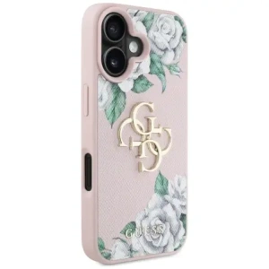 Buy Guess Grained Roses Big 4G logo Apple iPhone 16 pink - GUE4539 - {ean13} - Home Screen Store Europe