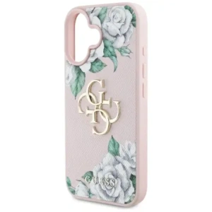 Buy Guess Grained Roses Big 4G logo Apple iPhone 16 pink - GUE4539 - {ean13} - Home Screen Store Europe