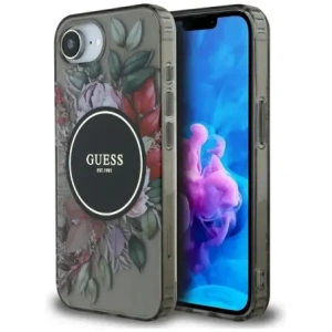 Buy Guess IML Flowers MagSafe Apple iPhone 16e black - GUE4540 - {ean13} - Home Screen Store Europe