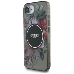 Buy Guess IML Flowers MagSafe Apple iPhone 16e black - GUE4540 - {ean13} - Home Screen Store Europe
