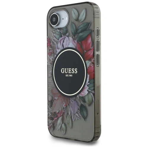 Kup Etui Guess IML Flowers MagSafe do Apple iPhone 16e czarny - GUE4540 - {ean13} - Sklep Home Screen