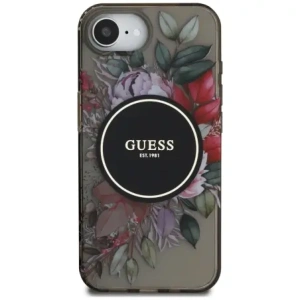 Buy Guess IML Flowers MagSafe Apple iPhone 16e black - GUE4540 - {ean13} - Home Screen Store Europe