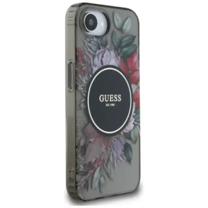 Buy Guess IML Flowers MagSafe Apple iPhone 16e black - GUE4540 - {ean13} - Home Screen Store Europe
